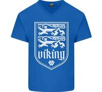 The Vikings Valknut Simbolo Valhalla Lions Uomo Scollo A V Cotone T-Shirt