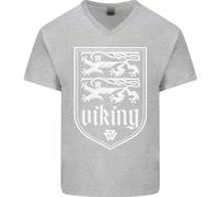 The Vikings Valknut Simbolo Valhalla Lions Uomo Scollo A V Cotone T-Shirt