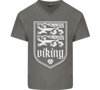 The Vikings Valknut Simbolo Valhalla Lions Uomo Scollo A V Cotone T-Shirt