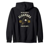 The Village of Alhambra Pickleball Design invecchiato Felpa con Cappuccio