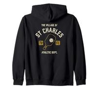 The Village of St Charles - Pickleball effetto invecchiato Felpa con Cappuccio