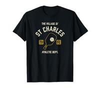 The Village of St Charles - Pickleball effetto invecchiato Maglietta