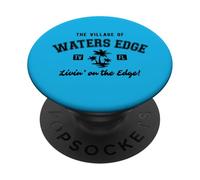 The Village of Waters Edge, design classico con palme PopSockets PopGrip Adesivo