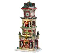 The Village Square Clock Tower Santa's Wonderland Lemax Cod 55320