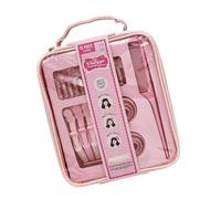 The Vintage Cosmetic Company Kit per lo styling dei capelli, 13 pezzi, con pettine a denti larghi, pettine a coda di spillo, clip per sezionare, bigodini e custodia da viaggio per uno styling di