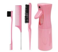 The Vintage Cosmetic Company Slick Chignon - Set di nebulizzazione per capelli per donne e ragazze, flacone spray ricaricabile e pettine per acconciature e rinfrescarsi senza sforzo