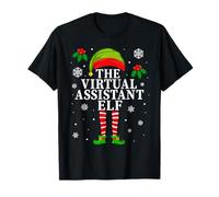 The Virtual Assistant Elf Christmas Matching Maglietta