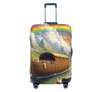 The Vivid Noah's Ark - Copertura elastica da viaggio per valigia, con stampa, anti-graffio, Nero , S