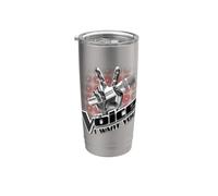 The Voice Microphone Logo Bicchiere termico in acciaio inox doppia parete
