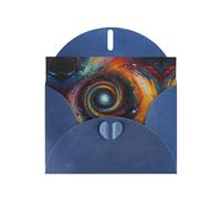 The vortex of art patterns - Biglietti di auguri in carta perlescente blu, 15 x 10 cm, con buste per compleanni, matrimoni e condoglianze