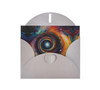 The vortex of art patterns - Biglietti di auguri in carta perlescente grigia, 15 x 10 cm, con buste per compleanni, matrimoni e condoglianze