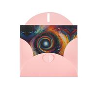 The vortex of art patterns - Biglietti di auguri in carta perlescente rosa, 15 x 10 cm, con buste per compleanni, matrimoni e condoglianze