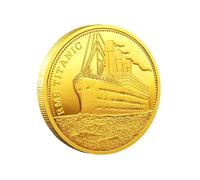 The Voyage RMS-Titanic Ship and Travel Map Moneta placcata oro Challenge Coin