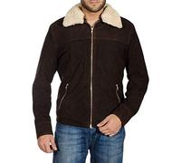 The Walking Andrew Lincoln Dead Rick Grimes Giacca Trucker in pelle scamosciata marrone, Giacca in pelle scamosciata Rick Grimes, S