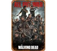 The Walking Dead all out War Targa in Latta Poster Vintage Targa Decorazione da Parete per Bar Cafe Giardino Camera da Letto Ufficio Hotel 20X30 cm
