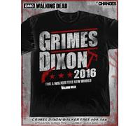 THE WALKING DEAD Grimes Dixon Walker Gratuito Candidato Zombie AMC Maglietta