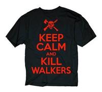 The Walking Dead Keep Calm Kill Walkers Rick Grimes Daryl Dixon T Shirt S-3XL