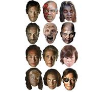 The Walking Dead Maschera Faccia 2D Ufficialmente Licenziata Varietà 12 Pack