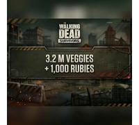 The Walking Dead: Survivors - 3.2 M Veggies + 1,000 Rubies Direct Top-Up - GLOBAL