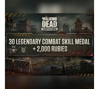 The Walking Dead: Survivors - 30 Legendary Combat Skill Medal + 2,000 Rubies Direct Top-Up - GLOBAL