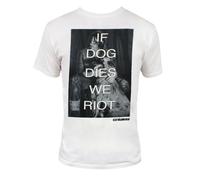 The Walking Dead TWD Daryl Dixon Se Il Cane Muore Noi Riot T-Shirt Bianca