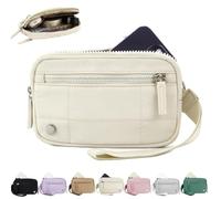 The Wallet 2nd Gen,Nylon Quilted Wristlet Wallets For Women,Fashion Lightweight 3 Zipper Purse Wallet With ID Window