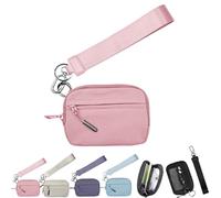 The Wallet 2nd Gen,Wristlet Nylon Wallets For Women,Zippered Card Case with Id Window/Hand Strap