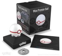 The Wand Company Mini Premier Ball Authentic Replica - Realistic, Electronic, Die-Cast Poké Ball with Display Stand Light Features - Officially Licensed by Pokémon