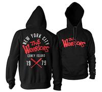 The Warriors Licenza Ufficiale Coney Island Felpa con Cappuccio (Nero), Medium