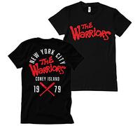 The Warriors Licenza Ufficiale Coney Island Uomo Maglietta (Nero), Medium