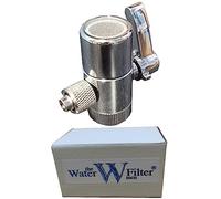 The Water Filter Men Valvola deviatrice di ricambio da 1/2" filettatura femmina per lavello da cucina, rubinetto dell'acqua per filtro dell'acqua da banco (adatto a tubi OD da 3/8") - cromato, ottone,