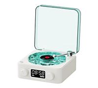 The Waves - Lettore di dischi in vinile vintage, altoparlante Bluetooth con luce RGB e luci ambientali regolabili, 3 modalità, suono stereo, aiuto per il sonno, 4 suoni della natura, portatile, per