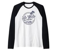 The Wedge - Distintivo da Surf retrò di Newport Beach Maglia con Maniche Raglan