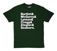 The West Wing Line Up Racing Green Men's T Shirt Extra Black XL