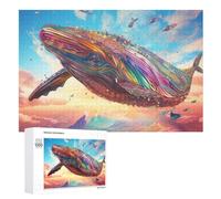 The Whale Puzzle Games for Adults E Bambini - for Creativity And Mindfulness - Challenging Jigsaw Puzzles 1000 Pezzi for Family （75×50cm）