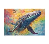 The Whale Puzzle Games for Adults E Bambini - for Creativity And Mindfulness - Challenging Jigsaw Puzzles 1000 Pezzi for Family （75×50cm）
