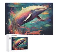 The Whale Puzzle Games for Adults E Bambini - for Creativity And Mindfulness - Challenging Jigsaw Puzzles 1000 Pezzi for Family （75×50cm）