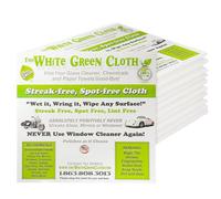 The White Green Cloth Confezione da 10 panni per la pulizia riutilizzabili, panno per la pulizia delle finestre, panno in microfibra non abrasivo e ricambio per asciugamani di carta, stracci per la