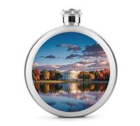 The White House on The Lake - Fiaschetta per liquori, in acciaio inox, a tenuta stagna, portatile, per esterni, campeggio, viaggi, regali
