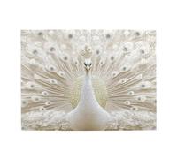 The White Peacock Spreads Its Tail Puzzle in legno da 500 pezzi per adulti puzzle impegnativo per dimensioni di gioco 38,1 x 51,8 cm