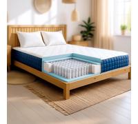 The White Stone Materasso 180x200 Alto 30cm con Molle e Memory Foam |