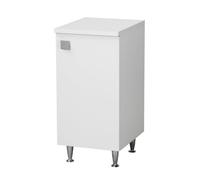 The White Stone Mobiletto Base 1 Anta Destra Bianco Frassinato 40 × 83,5 × 50 cm | Armadietto Multiuso con Piedini in Metallo | Già Assemblato per Bagno, Lavanderia, Ingresso