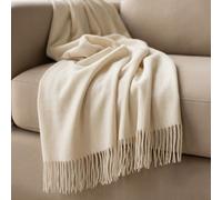 The White Stone Plaid Living 130x170 cm in Cotone Blend | Coperta Leggera