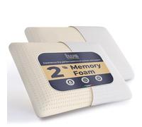 The White Stone Set da 2 Guanciali Memory Foam 40 x 70 cm | Altezza 11 cm | Cuscini Cervicale Ipoallergenici, Ergonomici e Traspiranti | Funzione Antisoffoco e Rinfrescante