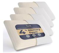 The White Stone Set da 4 Guanciali Memory Foam 40 x 70 cm | Altezza 11 cm | Cuscini Cervicale Ipoallergenici, Ergonomici e Traspiranti | Funzione Antisoffoco e Rinfrescante