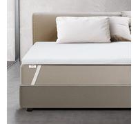 The White Stone Topper Memory Foam Matrimoniale Ventilato | Correttore Materasso 6 cm | Imbottitura Coprimaterasso con Rivestimento Sfoderabile | Antibatterico e Antimicotico | 150 x 210