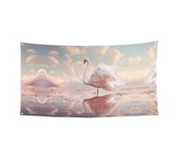 The White Swan. Bandiera stampata da appendere - 177,8 x 88,9 cm - Festone natalizio per festa di Natale - 180 x 90 cm