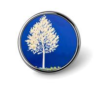 The White Tree Round Badge carino smalto spilla personalizzata abbigliamento decorazione unisex porta badge cappelli borse camicie Decor