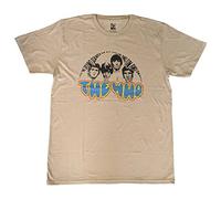 Rock Off officially licensed products The Who T Shirt On And On Band Logo Nuovo Ufficiale Unisex Sand Size XL
