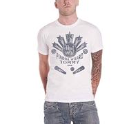 The Who T Shirt Pinball Wizard Flippers Band Logo Nuovo Ufficiale Uomo Bianca Size L